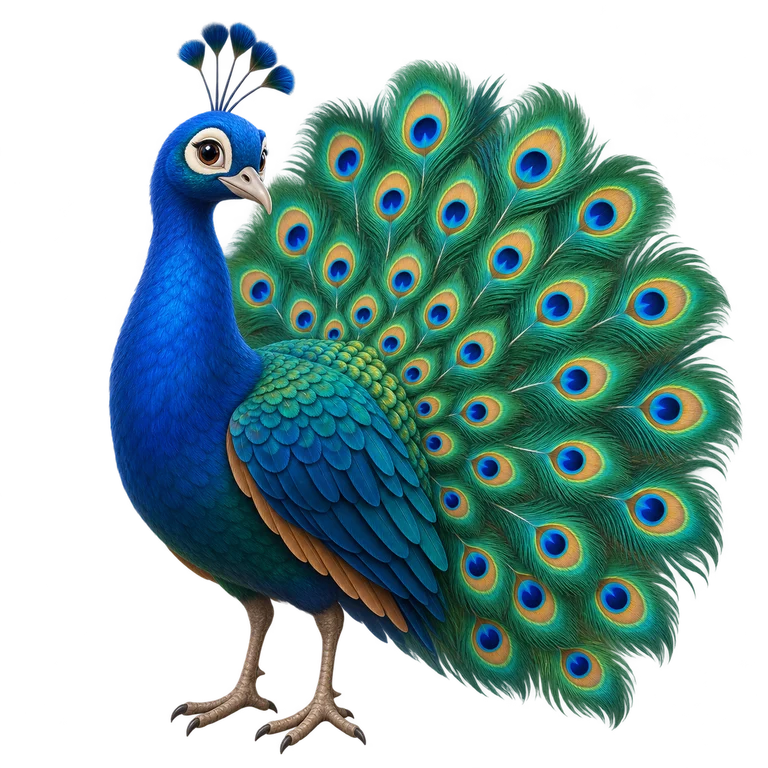 OpenSensor’s blue and teal peacock mascot